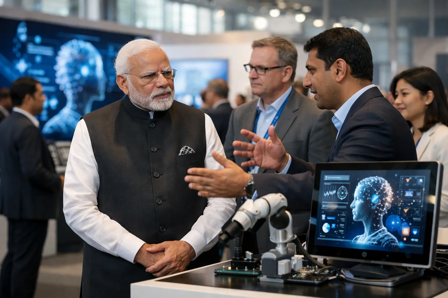 PM Modi Engages with AI Innovation at India AI Summit, Signaling Strategic Tech Priorities for India
